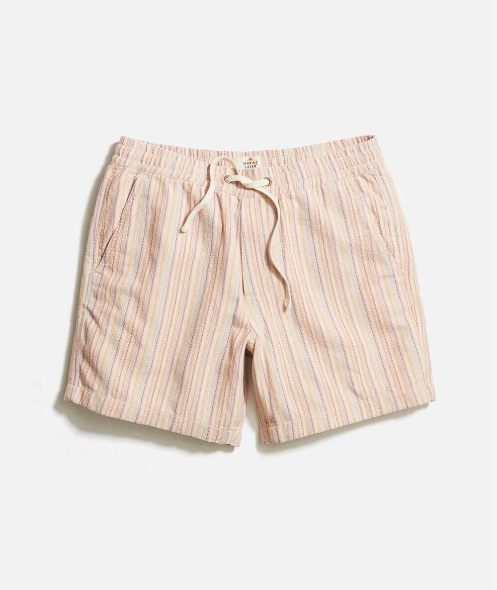 Marine Layer 6" Saturday Textured Beach Short